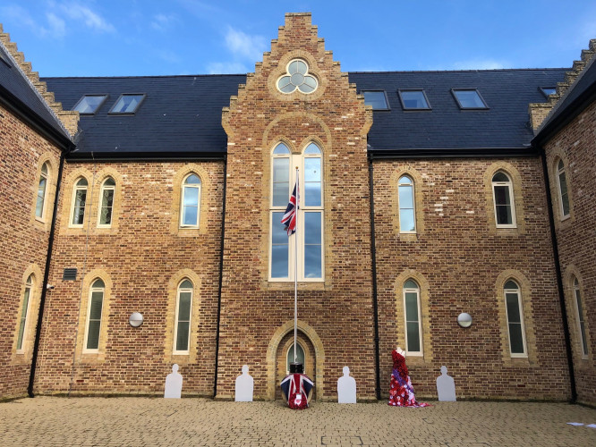 Flag In The Courtyard