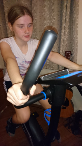 Maisie Dykes On Her Bike